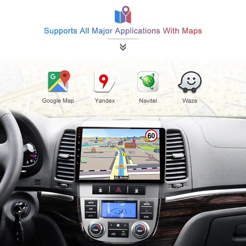 Junsun 2G+ 32G Android 8,1 для hyundai Santa Fe 2006-2012 Авто 2 din Радио стерео плеер Bluetooth gps навигация нет 2din dvd