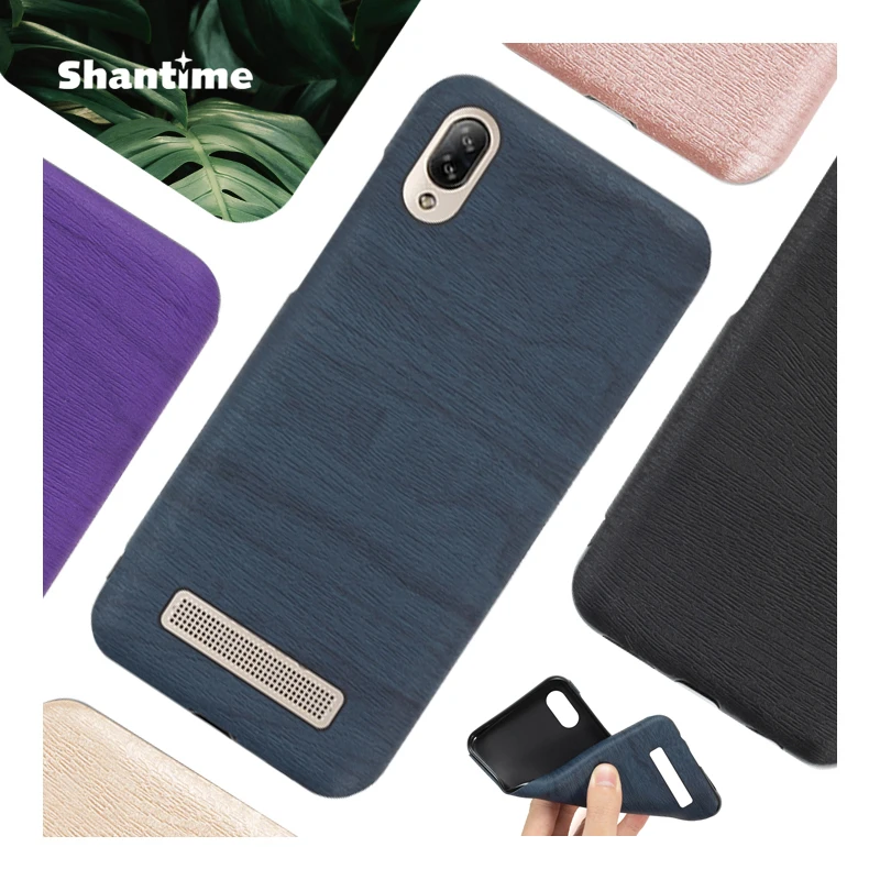 

Wood grain PU Leather Phone Case For Doogee Y8C Soft Silicone Case For Doogee Y8C Protective Back Shell