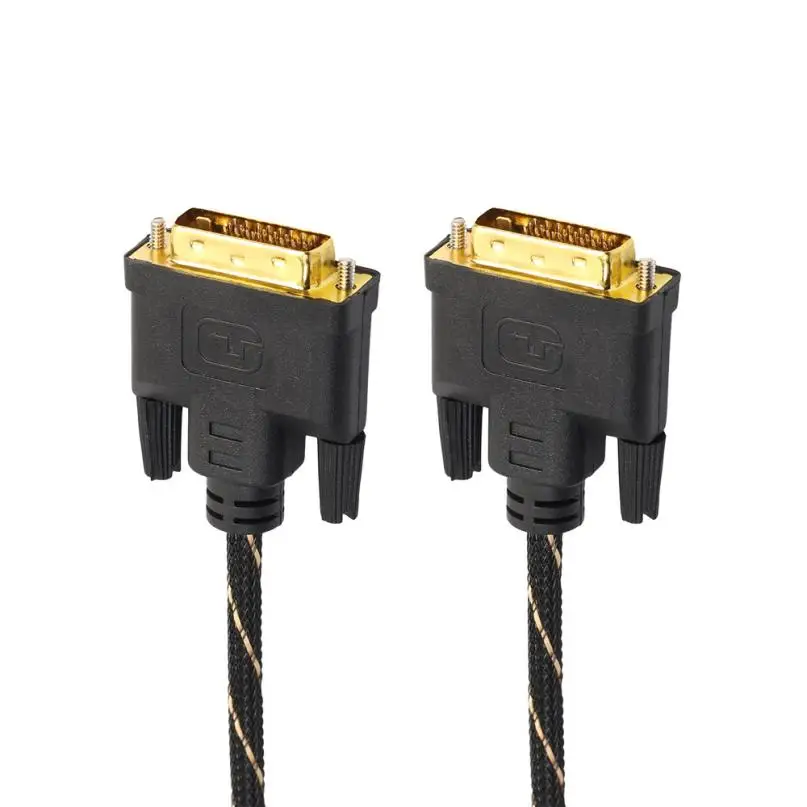 HL ЖК цифровой монитор DVI D к DVI-D Золото Мужской 24+ 1 Pin Dual Link ТВ кабель для TFT MAY15E22