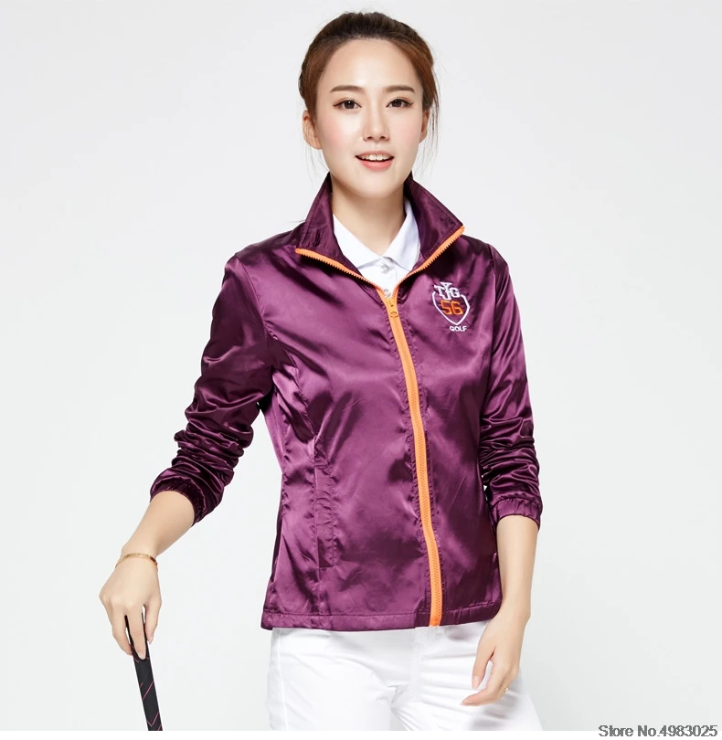 Женская легкая ветровка, ветрозащитная куртка для гольфа, женская верхняя одежда с длинным рукавом для бега, тенниса, D0689