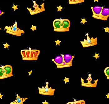 

gold princess crown cartoon icons backdrop Vinyl cloth High quality Computer print wall photography studio background