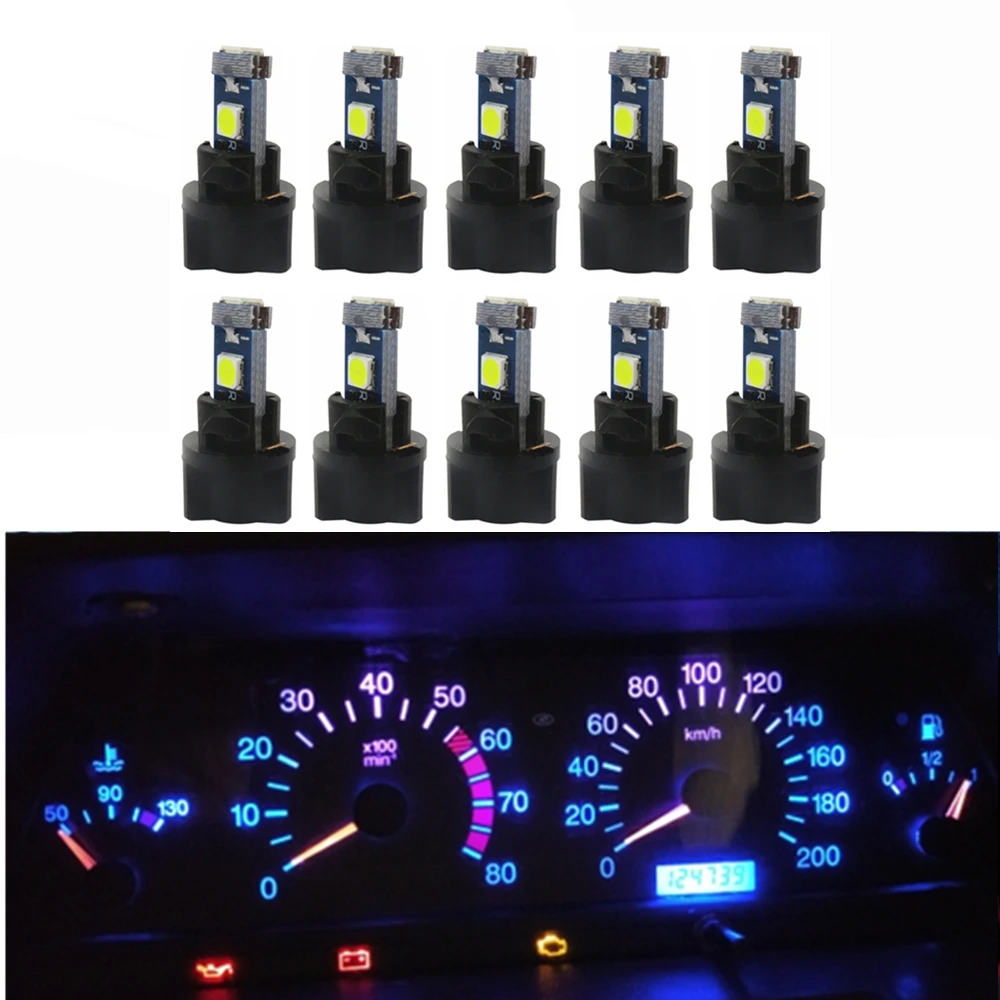WLJH 10x Canbus T5 светодиодный инструмент: панель Клин 74 2721 3030SMD инструмент Speedo