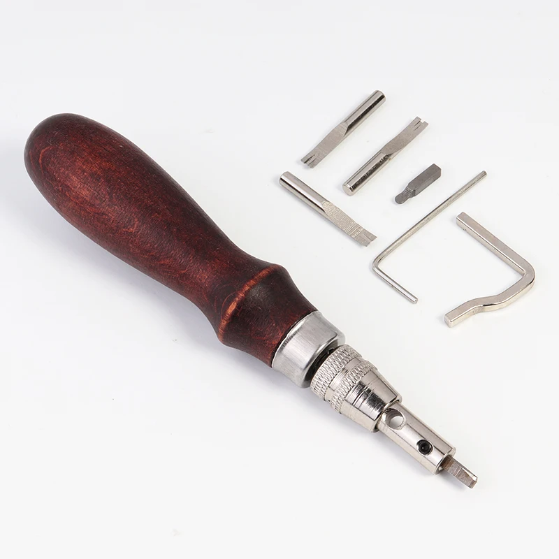 

5 pcs/set Practical 5 in 1 DIY Household Leather craft Professional Stitching Crease Leather Processing Tool Set Sewing Supplies