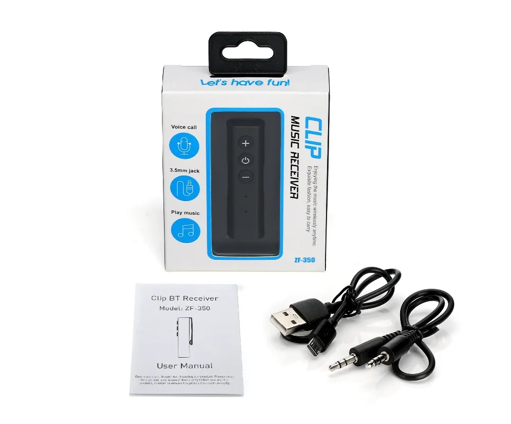 Bluetooth приемник kebidu Mini 5 В/1 а с зажимом для ручки 3 мм вспомогательный вход микро USB