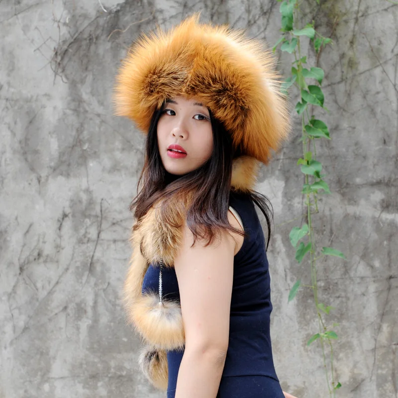 mad bomber trapper hat CX-C-175B New Design China Supplier 2017 Winter Women White Hat Warm Fox Fur Lady Hat Russian Hat mens leather bomber hat