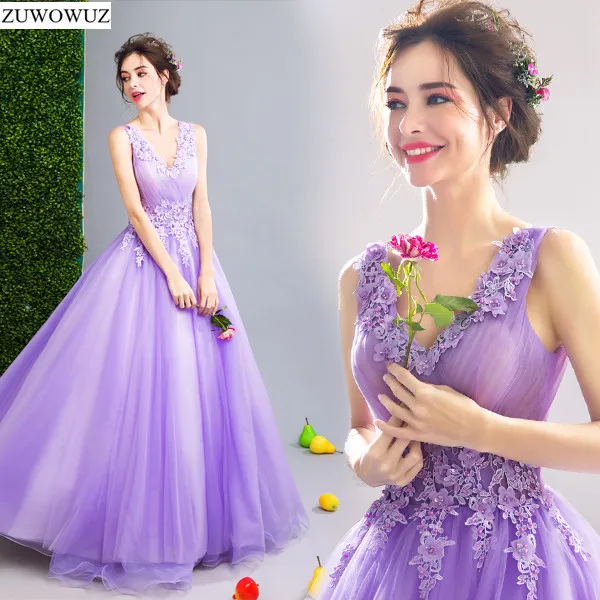 

2017 new arrival stock maternity plus size bridal gown evening dress purple v neck ball gown long sexy engagement gala party 160