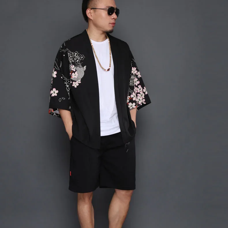 Новинка 2019 мужские кимоно дизайнерская крутая японская одежда Swag Мужская