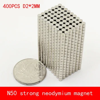 

wholesale 400PCS D2*2mm mini cylinder N50 Strong magnetic force rare earth Neodymium magnet diameter 2X2MM