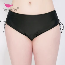 Черный бикини Нижнее танкини трусы купальники женские трусики сплошной купальник из двух частей отделяет Спортивное нижнее белье плюс размер 5XL