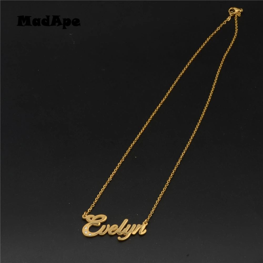 MadApe 2019 модная цепочка с подвеской золотого цвета из нержавеющей стали буквами