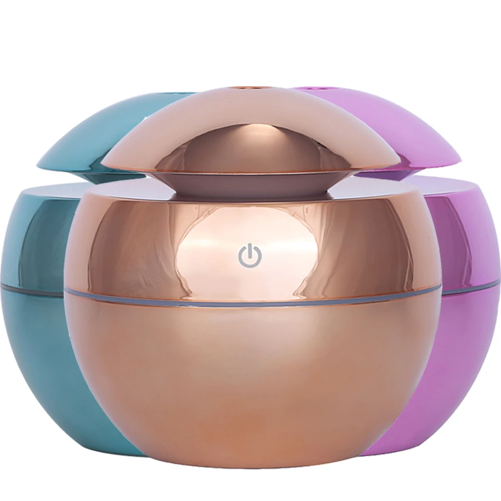 130ml USB Ultrasonic Air Humidifier Diffusers Aromatherapy Essential Oil Diffuser Humidifier Platin