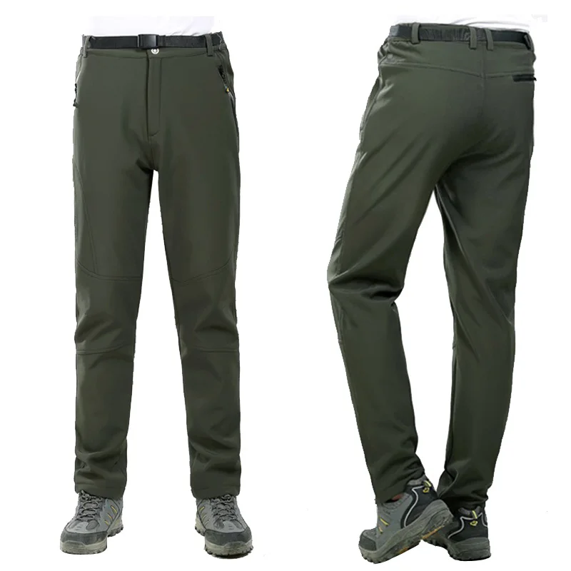 Los pantalones de senderismo de invierno luz ártica polar softshell pantalones hombres al aire libre impermeable montaña senderismo 3 colores