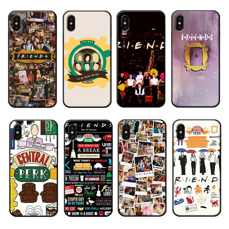 Friends Tv Phone Case for iphone7 8 Plus Cute Soft Luxury Silicone Cover iPhone8 6 6s X XR XS Max TPU |