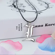 Death note colar inteligente unissex, colar duplo l yagami não mainstream, bijuteria da moda, pingente cosplay