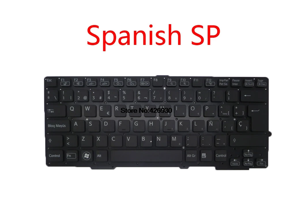 Ноутбук SP BR PO RU JP клавиатура для SONY SVS13 SVS131 испанский бразильский Португалия Россия японский 149014351 RU 149014461 ES черный