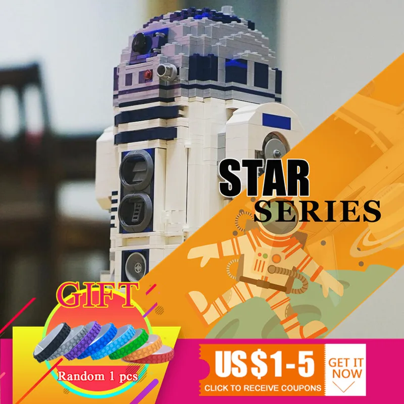 

05043 2207pcs Genuine Star Series wars The R2 model D2 Robot Set Out of print Educational Building Blocks Bricks 10225