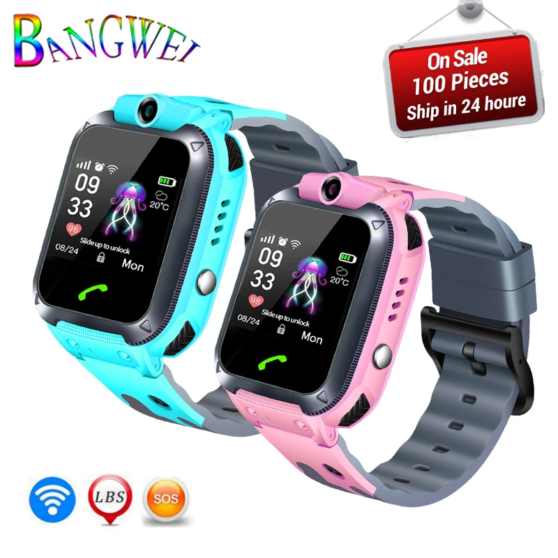 

BANGWEI 2019 New Children's watch Wearable Devices For 2g/3g/4g SIM Bluetooth camera call watch Suitable Kids boy girl ones gift
