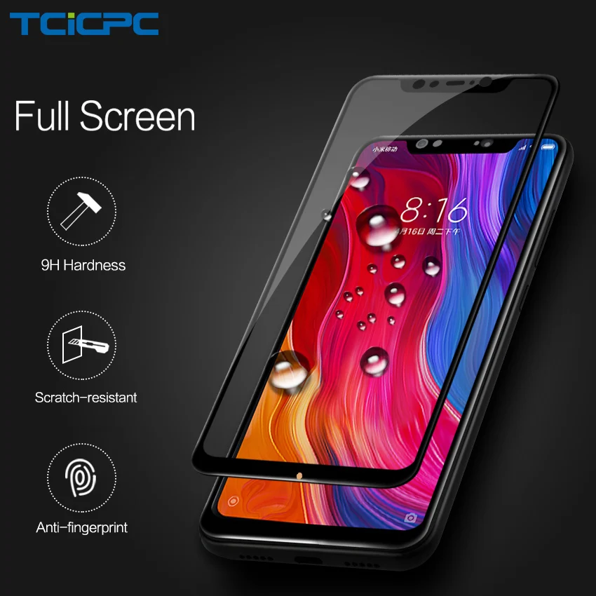 Закаленное стекло Xiaomi Pocophone F1 защитная пленка для экрана TCICPC 9H 2.5D полное покрытие