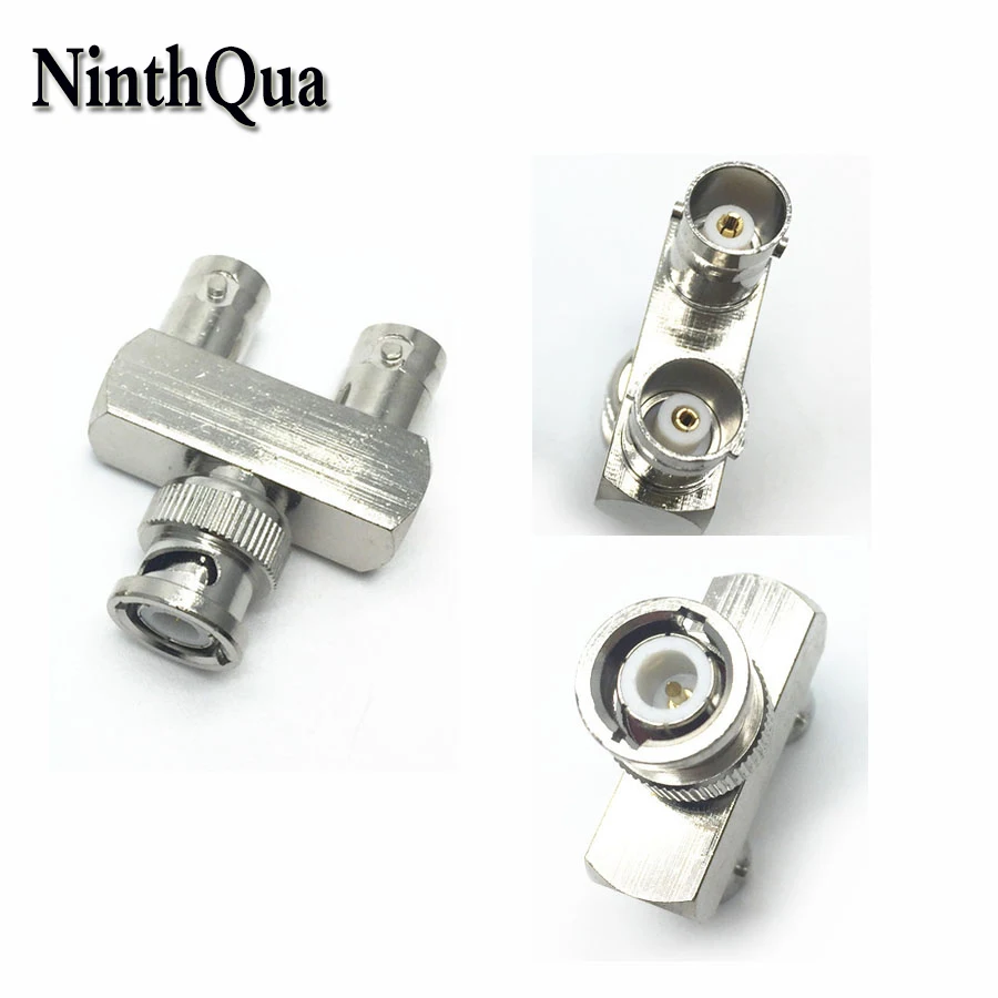 

1pcs BNC Male Plug to Female jack 2 in 1 Monitor Video Cable Connector with Q9 Hex Head Terminals