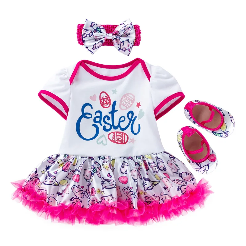 1 Year Baby Girl Easter Dress Princess Girls Party Bow Tutu Dress Toddler Kids Clothes Baby Baptism 1st First Birthday Vestidos