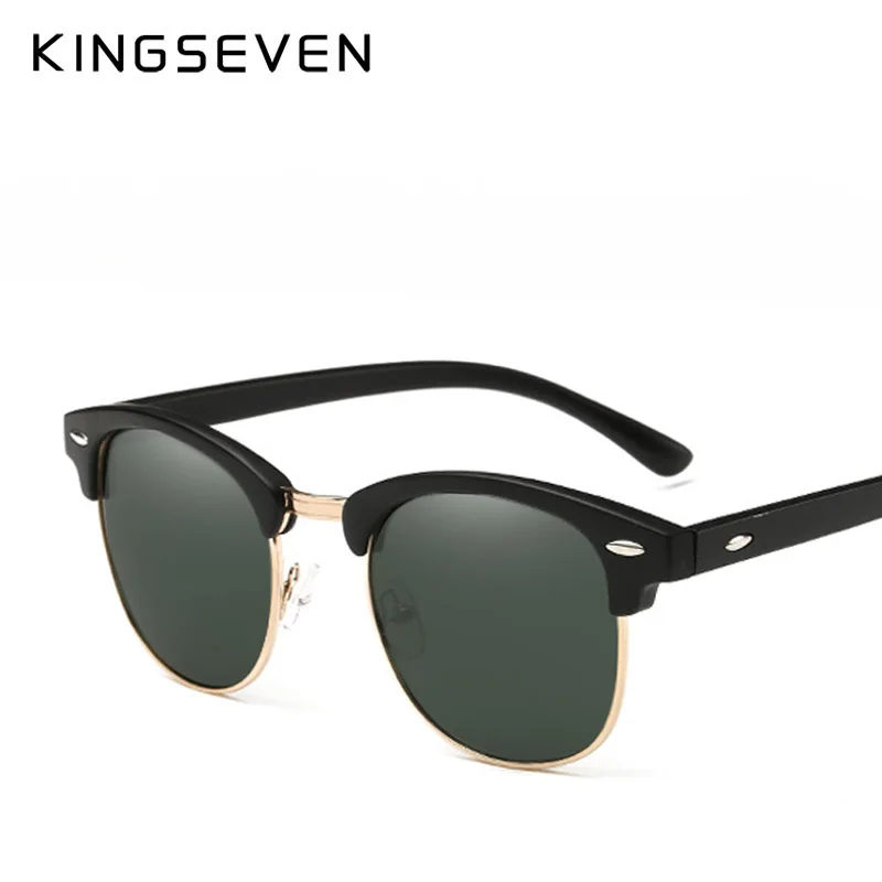 Goedkoop KINGSEVEN Gepolariseerde Zonnebril Vrouwen Retro Metalen Frame Zonnebril Beroemde Dame Merk Designer Oculos masculino lentes de sol