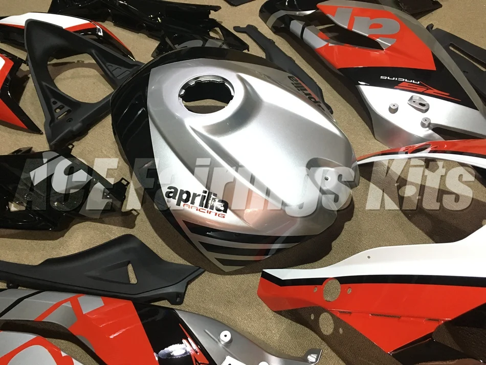 ABS Полный комплект обтекателя+ бак крышка подходит для Aprilia RS125 06 07 08 09 10 11 RS 125 2006 2007 2011 кузов комплект красного, черного, серебристого цвета