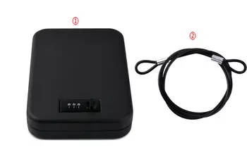 

Safe Box Solid Steel Security Key Gun Valuables Jewelry Box Protable Security Biometric Fingerprint Safes Strongbox