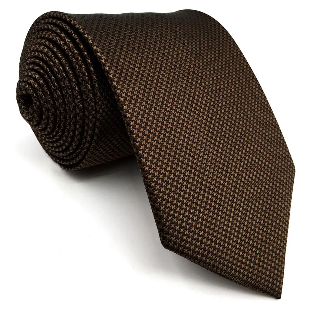 

UZ27 Solid Brown Mens Skinny Tie Slim Necktie Classic 6cm 2.35"