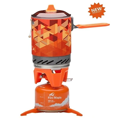 Ceny Gorąca sprzedaż odkryty jednoczęściowy kuchenka kempingowa kuchenka do gotowania wymiennik ciepła garnek 1.0L kuchenka do gotowania 600g ogień Maple FMS X2