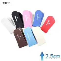 50 пар Для женщин 2,5 см Супер Легкий EVA повысить Полустельки пены памяти Чистка Pad увеличить высотный Лифт стельки Вставки один размер EVA101
