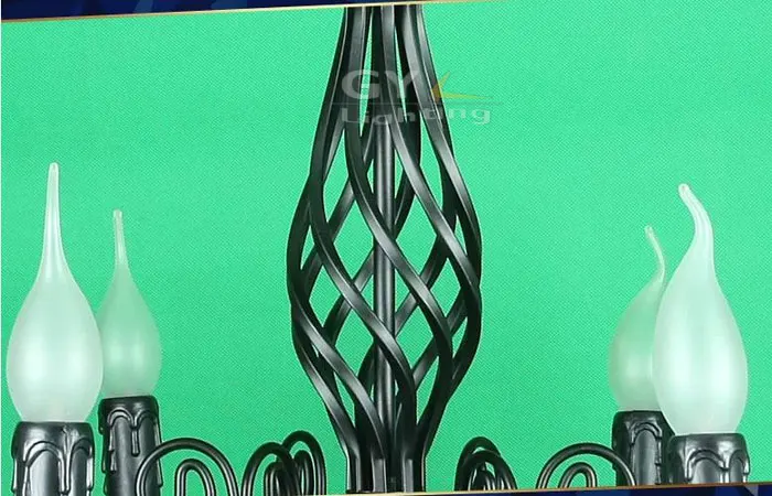 Дешевый кованый светильник для люстры, черные подвесные лампы для ...