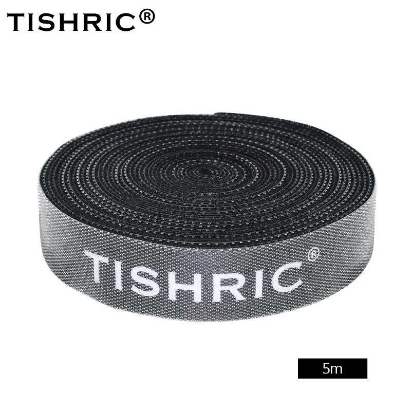 TISHRIC нейлоновый кабельный органайзер/управление провода намотка-держатель зажим для Iphone/рабочего стола/зарядное устройство/наушники/кабель для мыши намотки протетор - Цвет: 5m black