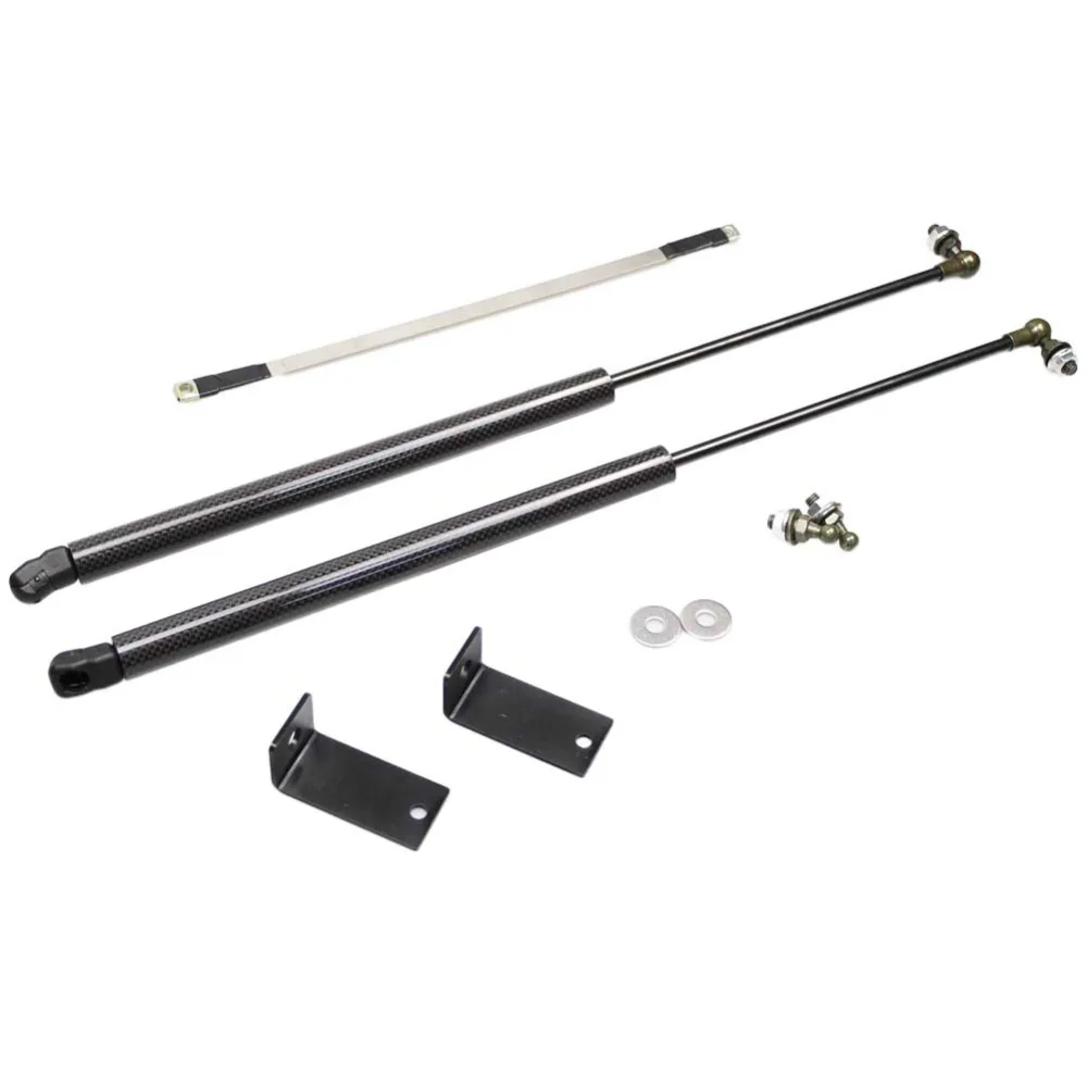 2x Car Front Hood Bonnet Modify Carbon Fiber Gas Struts Lift Support Shock Damper for Infiniti QX30 2015 2016 2017 2018 Absorber