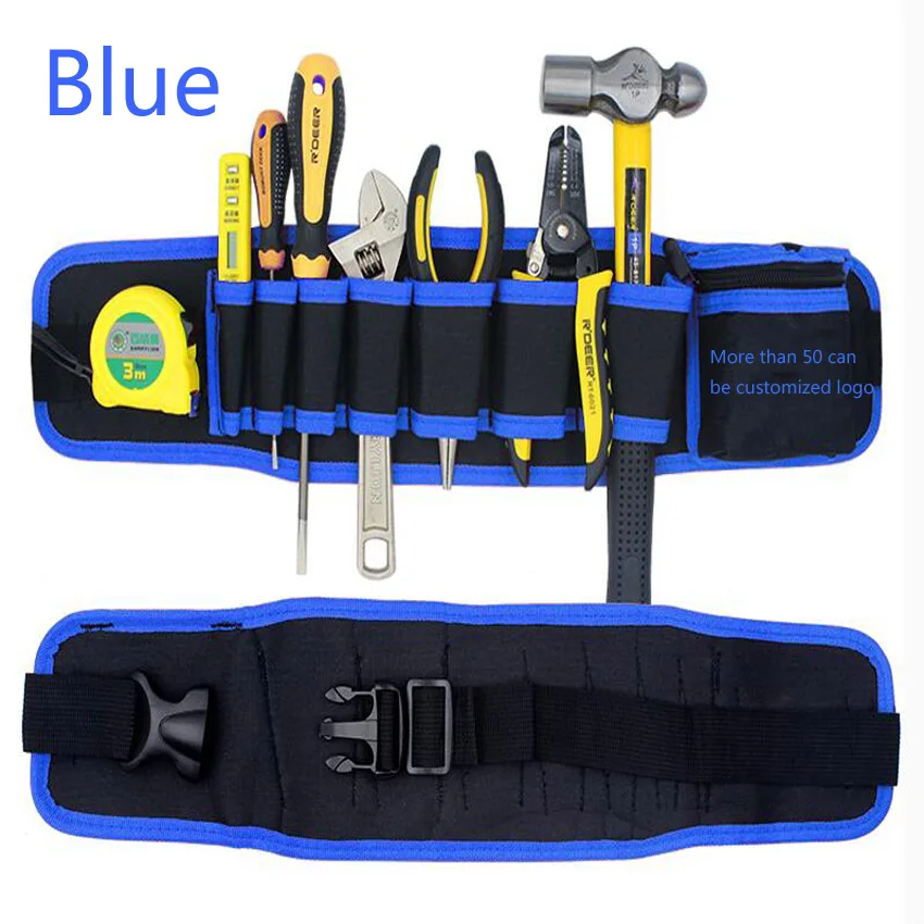 Multi-color Electricians Tool Belt Repair Pouch Pocket Tool Waist Bag Multifunctional Waterproof Carpenter Oxford cloth Tool Bag cheap tool chest Tool Storage Items