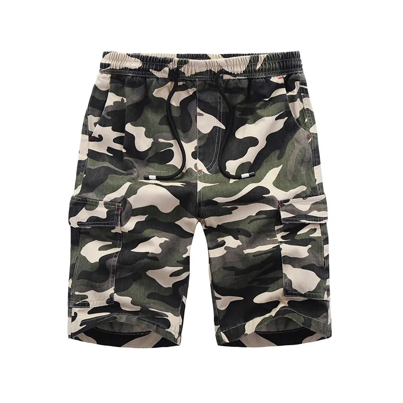 Camouflage Sports Military Shorts Men New Summer Casual Beach Shorts Male Elastic Waist Short Pants Breathable Boardshorts