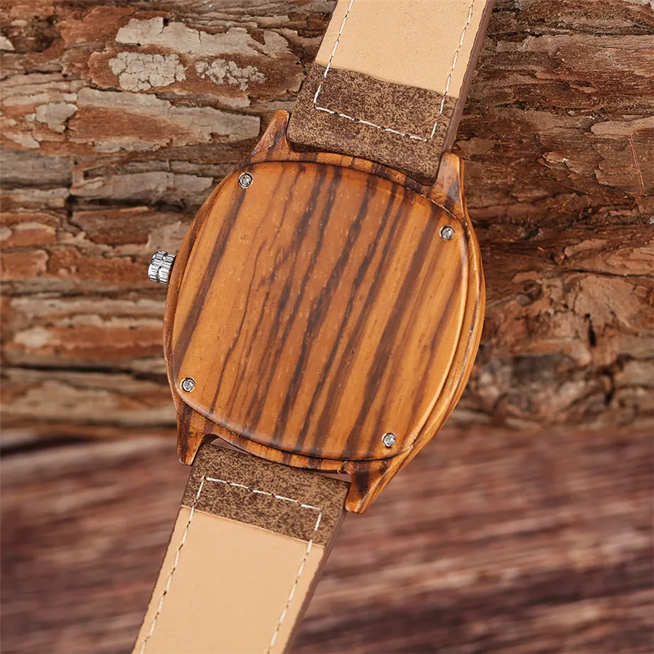 YISUYA Bamboo Wooden Watches Mens Creative Wood Wristwatch Analog Quartz Leather Vintage Roman Numerals Fashion Unique Clock Gifts Sport Casual Watch (12)