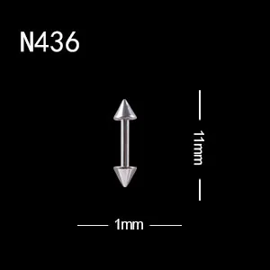 10 шт./лот, модная ручная дрель для ногтей, аксессуар для ногтей, металлическая стрела, заклепки, украшение, перфорированный дизайн, дизайн ногтей, панк-шипы, шпильки - Цвет: N436