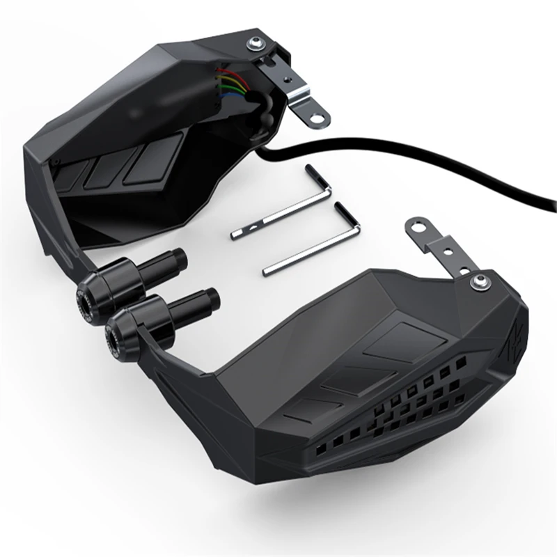  SPIRIT BEAST Motorcycle Hand Guards Protector LED Light Motocross Falling Protection Baffle Waterpr - 4000225468723