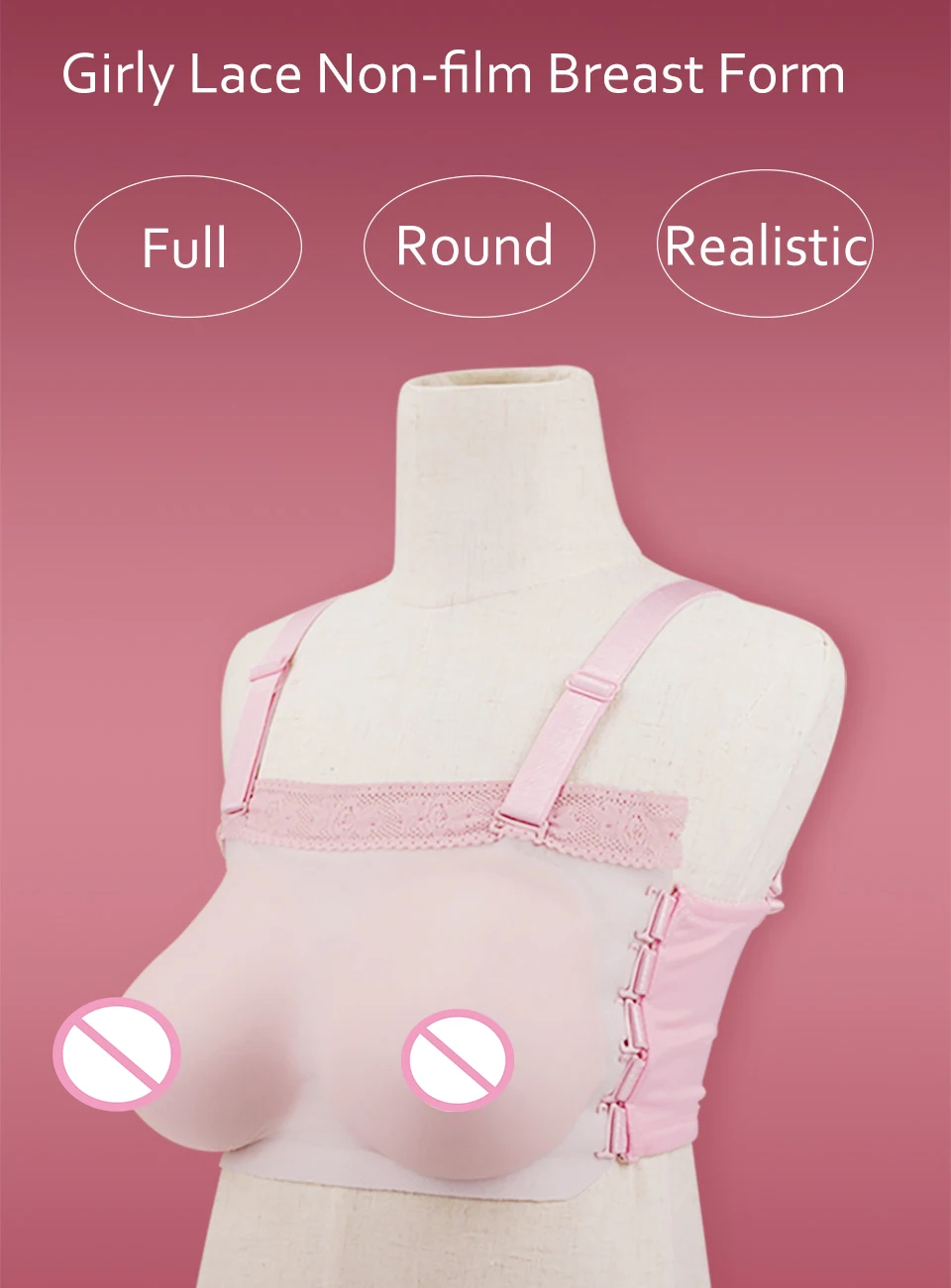 Komaynaly False Boobs Enhancer Silicone Cross Dresser Bra Breast Forms Fake Breast Costume (1)