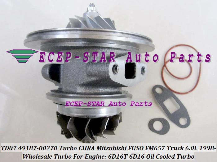 TD07-9 49187-00271 49187-00270 ME073935 Turbine Turbocharger Cartridge CHRA For Mitsubishi FUSO 6D16T Oil Cooled Turbo - (3)