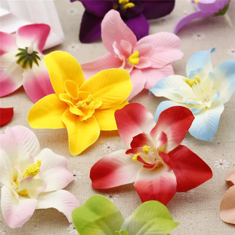 

6cm Silk Artificial Violet Decorative Fake Flowers for wrist corsage arrangements wedding Ornamental 3pcs/bag