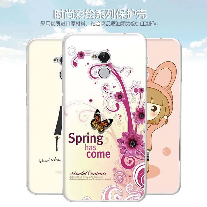 

For ZTE Blade V7 Lite Case Cover Cartoon Plastic Transparent border Back Cover Phone Case For ZTE Blade V7 Lite (5.0 inch)