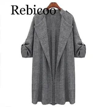 

New Fashion Autumn Spring Women Jackets Open Front Coat Long Cloak Jackets Overcoat Waterfall Cardigan Female