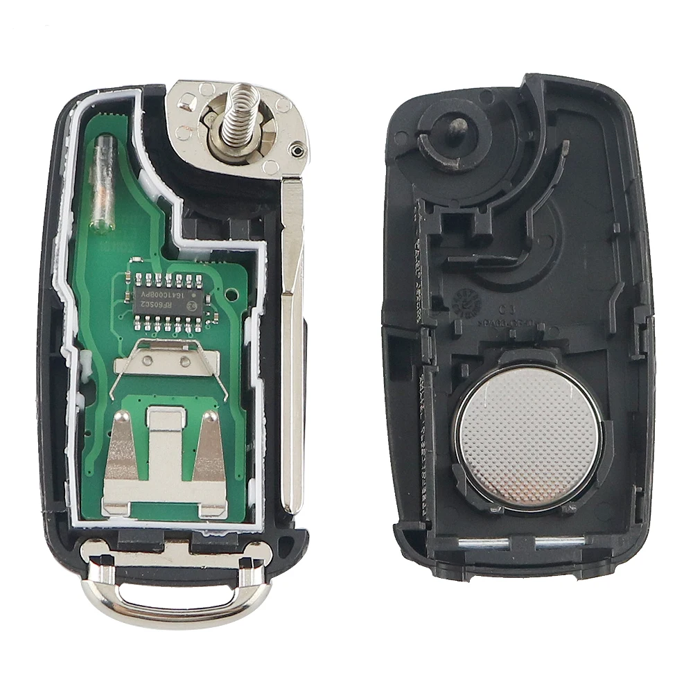 Key Case Car Key Shell Car Remote Key Car Key Key Shell 5K0 837 202AD 433 ID48 Chip 3 Button Remote Flip Key For VW Volkswagen Beetle Caddy Eos Golf Jetta Polo Scirocco Tiguan