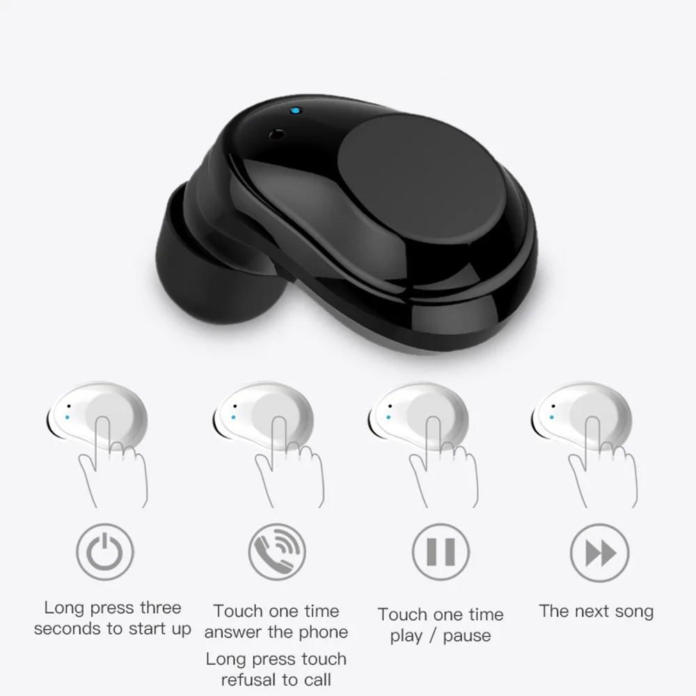 JQAIQ Tws Mini Bluetooth Headsets Wireless Earbuds In Ear Touch Earphones Handsfree Earpieces For Android Iphone Samsung