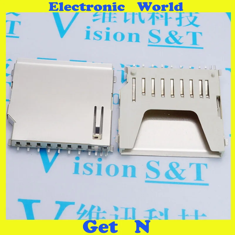 

200pcs SD Card Socket Long Type SD Card Socket Jack Copper
