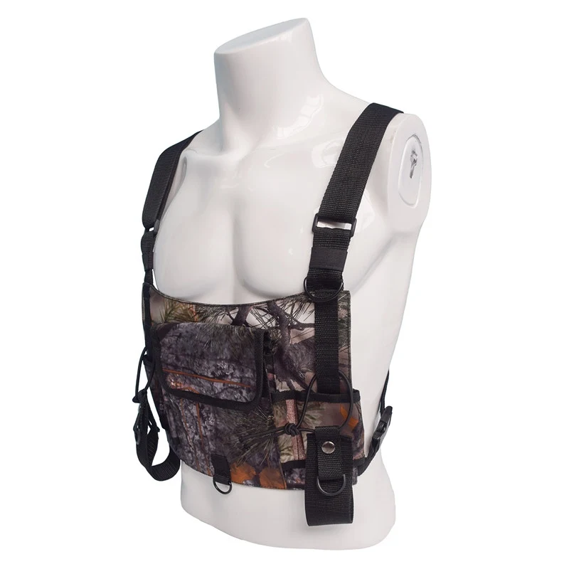Камуфляжная тактическая сумка тренировочная Сумка радио жилет грудь снаряжение Передняя сумка мешок разгрузочный жилет буровая рация