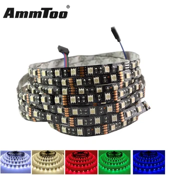 

Black PCB Led Strip 5050 Waterproof / Non-waterproof 5M Led Tape DC 12V Led Stripe Fita Led String Bar Light Bombillas Led Lamp