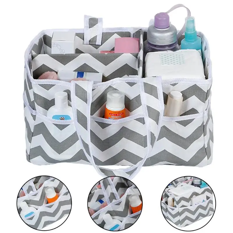 Multi functional Striped Storage Bag Folding Mummy Bags Baby Diaper