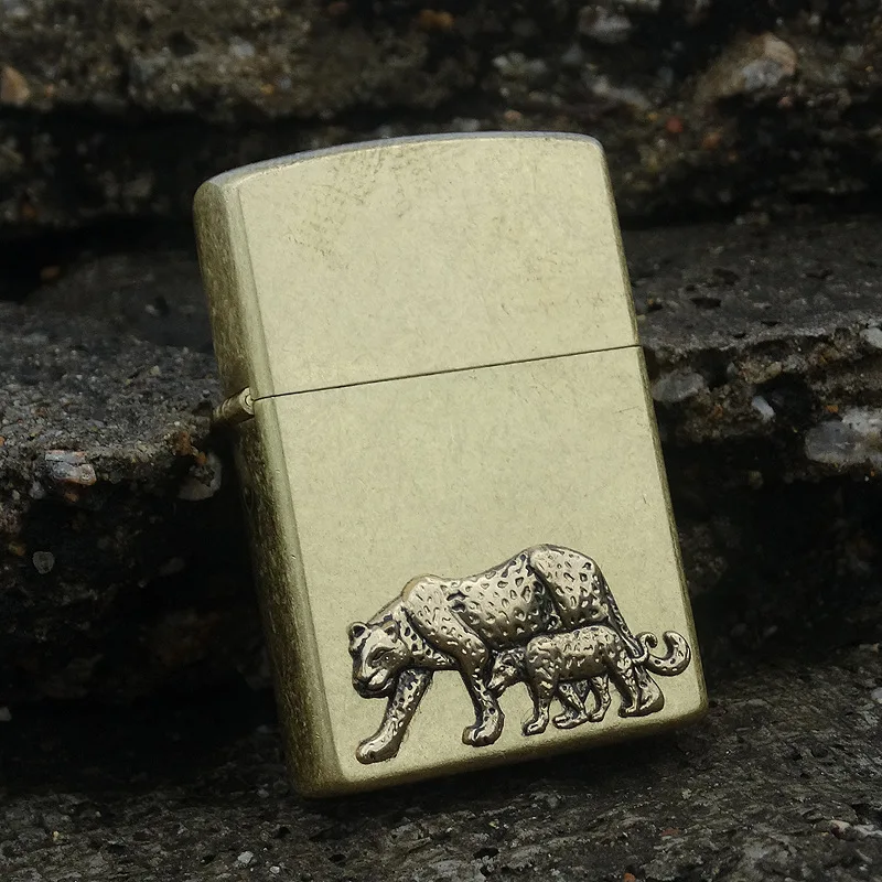 Металлический значок с леопардовым рисунком 1 шт. подходит для Zippo керосиновая